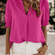 Sofie – Blouse Col V à Manches Courtes