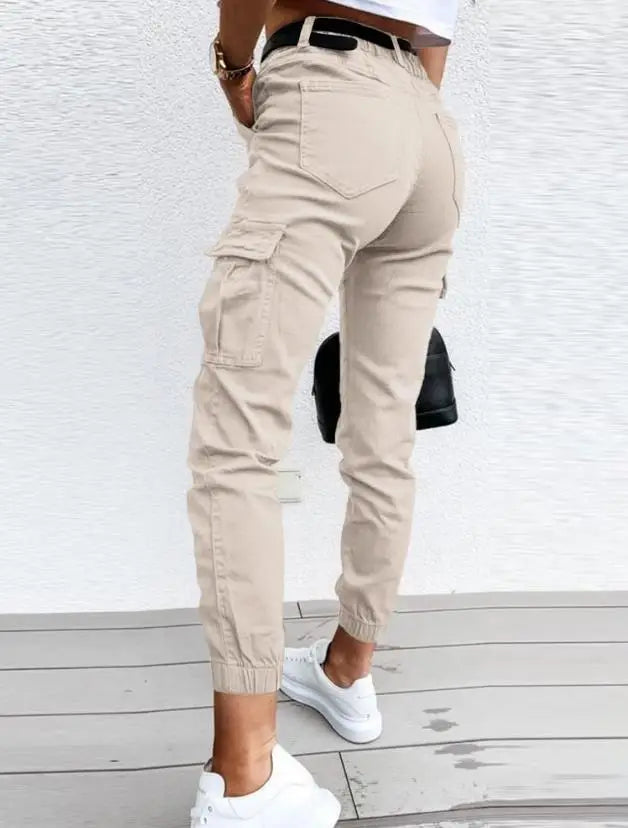 Sofie – Pantalon Cargo Taille Haute