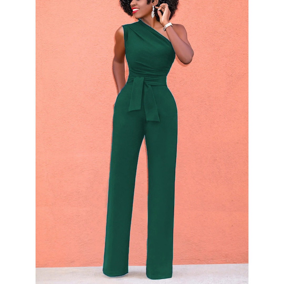 Sophie – Combinaison Pantalon Large à Manches Courtes