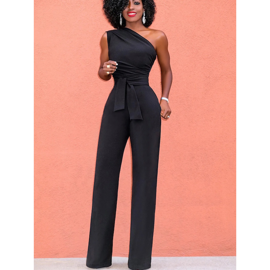Sophie – Combinaison Pantalon Large à Manches Courtes