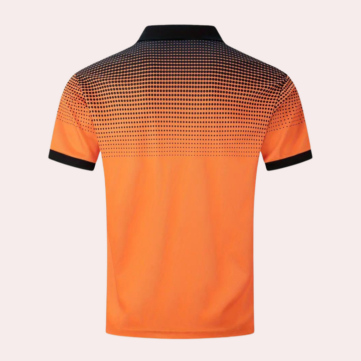 Chemise d'été orange à pois Teun
