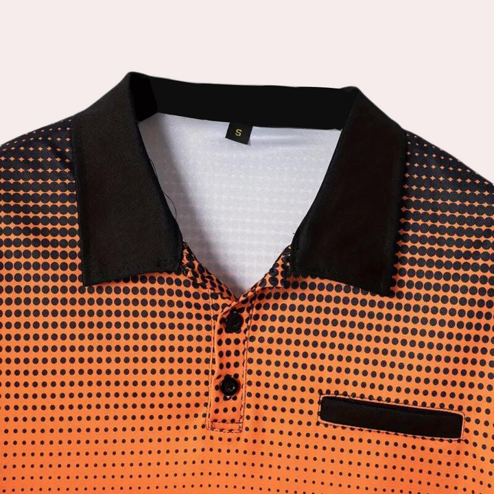 Chemise d'été orange à pois Teun