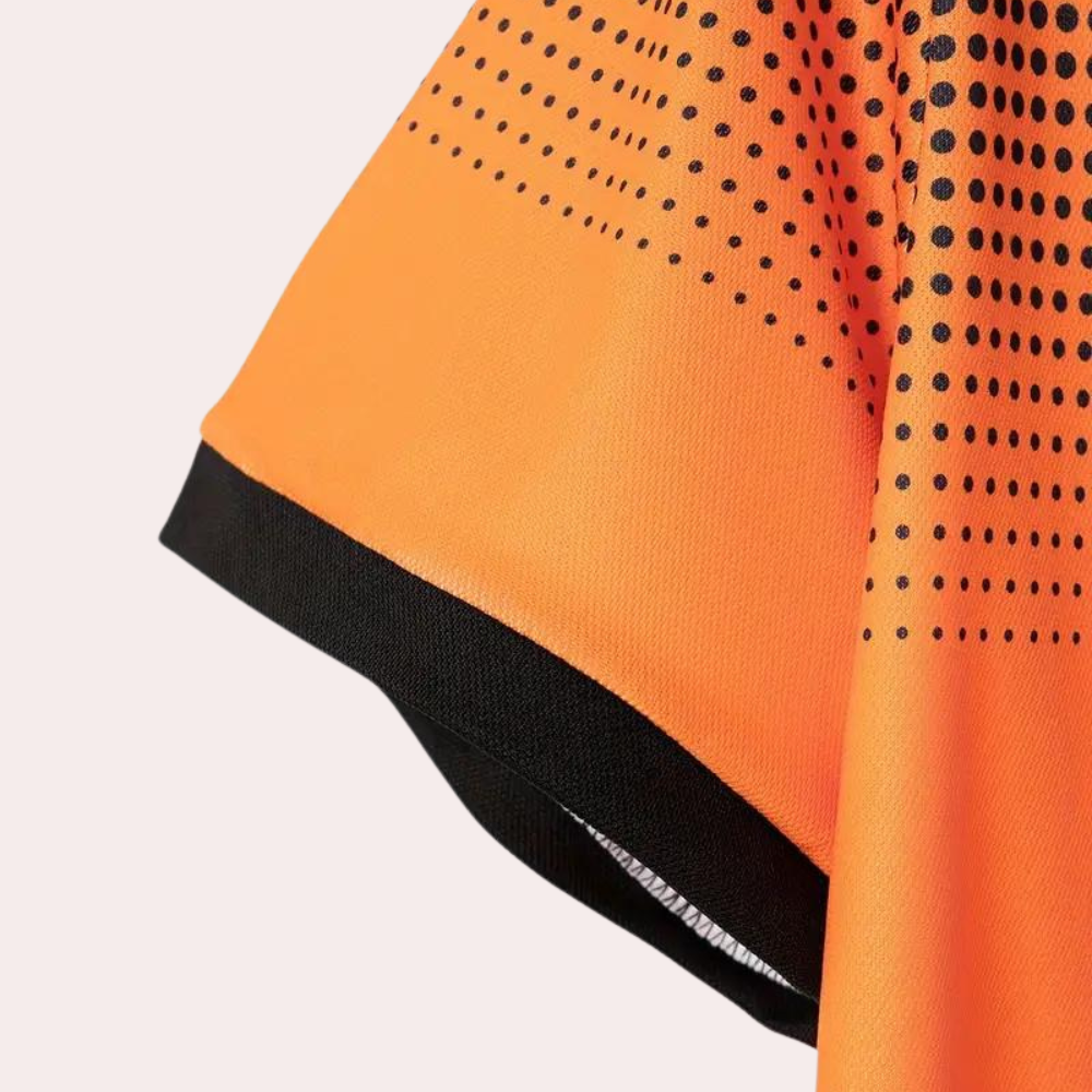 Chemise d'été orange à pois Teun