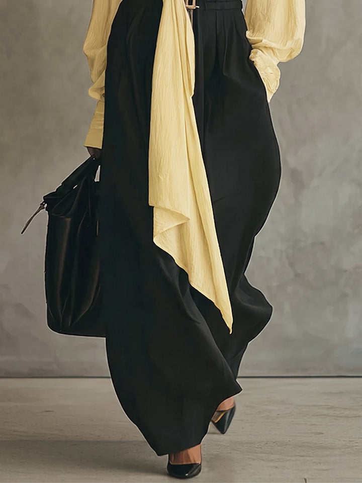 Faustine – Ensemble Chemise Nouée et Pantalon Large