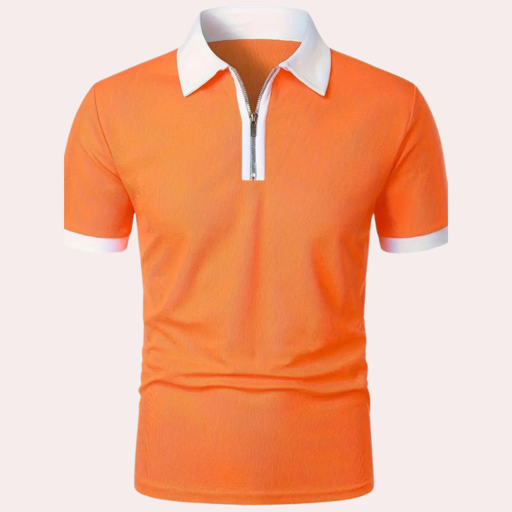 T-shirt classique orange pour homme Tim