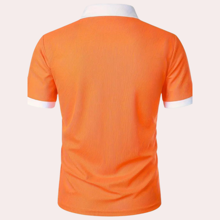 T-shirt classique orange pour homme Tim
