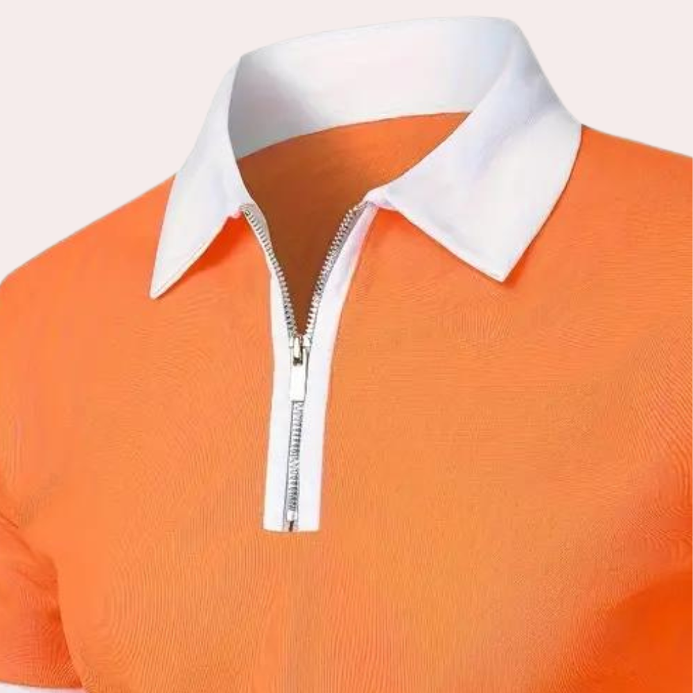 T-shirt classique orange pour homme Tim