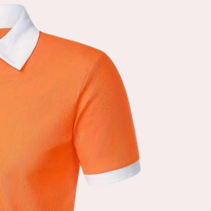 T-shirt classique orange pour homme Tim