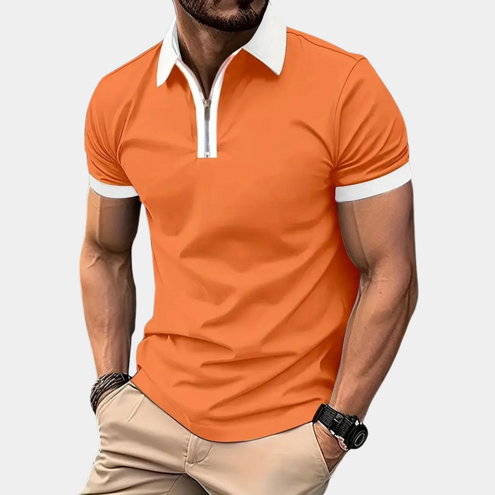 T-shirt classique orange pour homme Tim