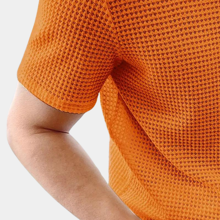 T-shirt d'été orange Tim pour homme