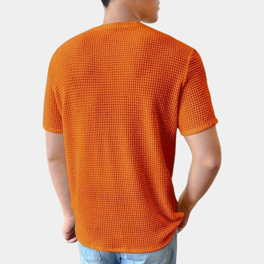 T-shirt d'été orange Tim pour homme