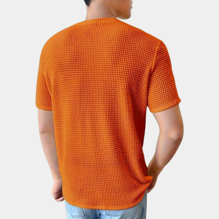 T-shirt d'été orange Tim pour homme