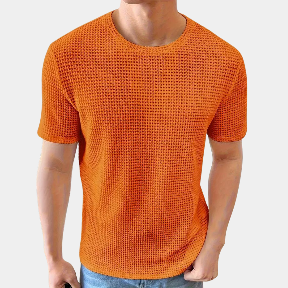T-shirt d'été orange Tim pour homme