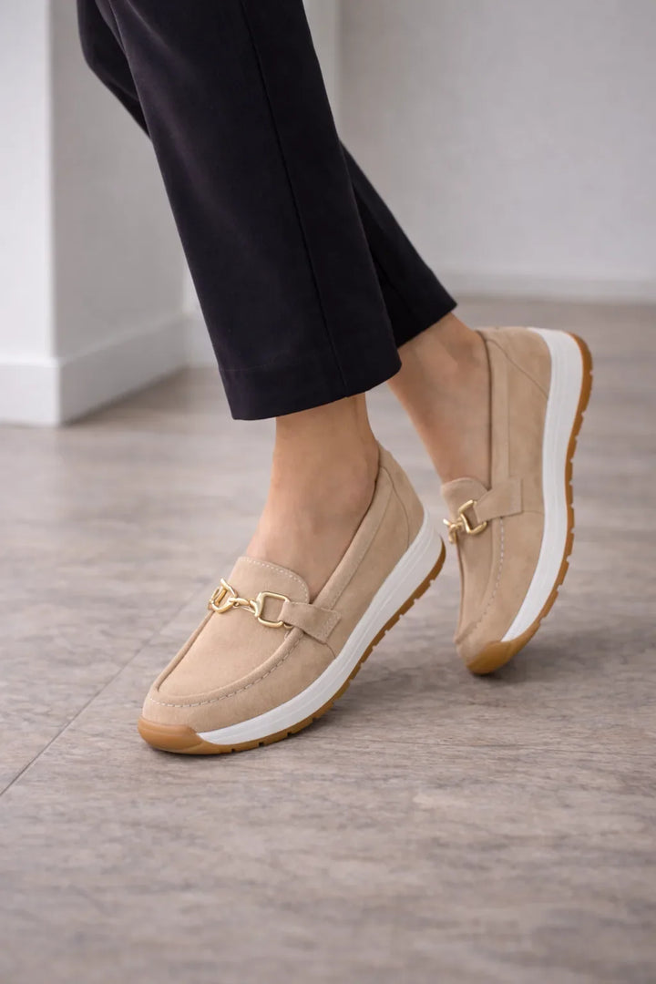 Mocassins à détail doré