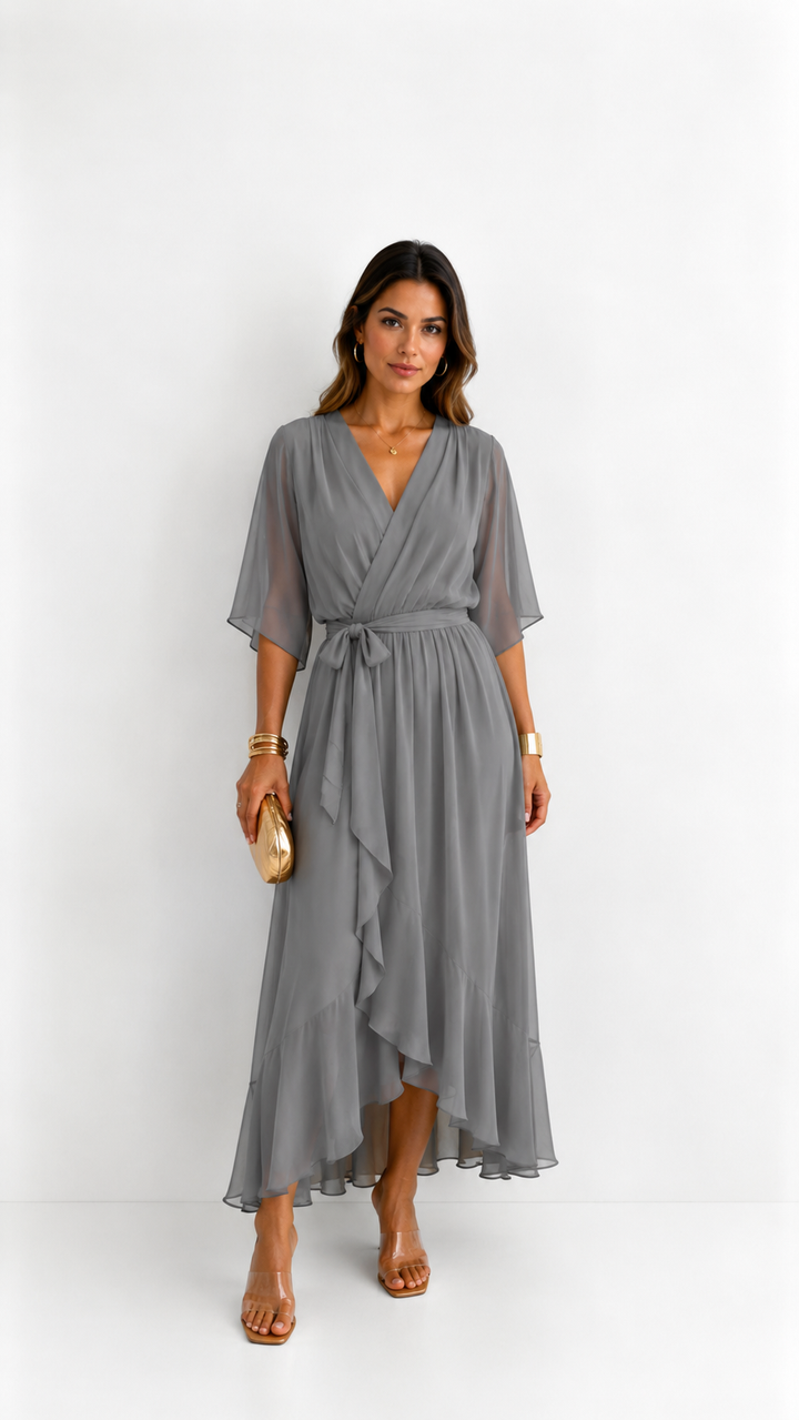 Plissée – Robe Plissée en Mousseline
