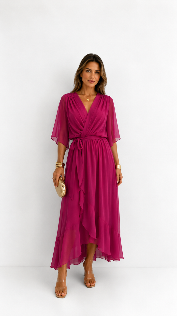 Plissée – Robe Plissée en Mousseline