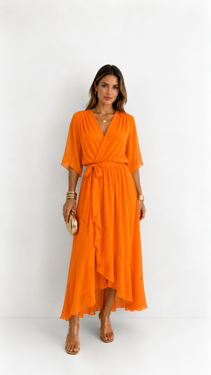 Plissée – Robe Plissée en Mousseline