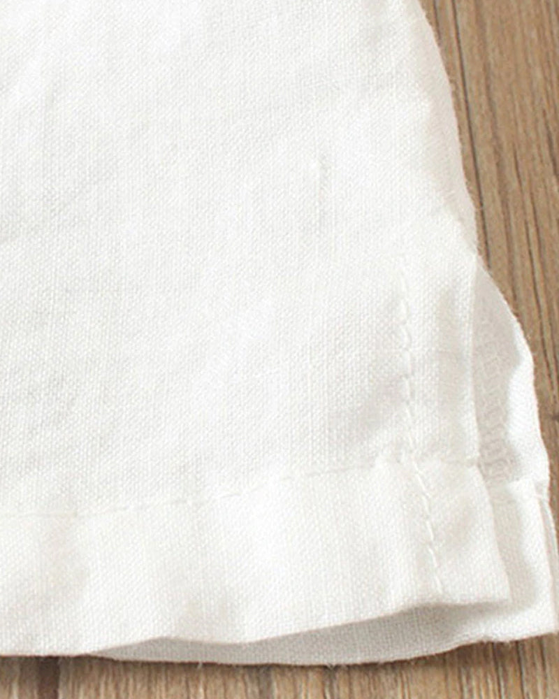 Vera – T-Shirt Uni Col Rond à Manches Courtes
