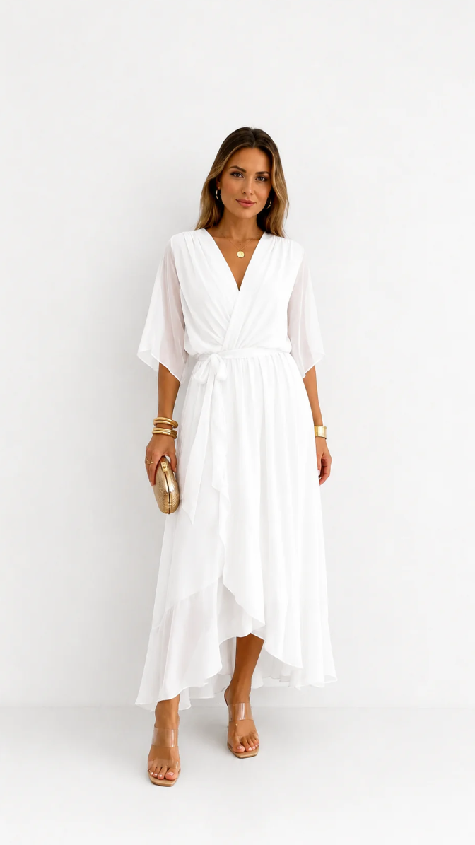 Plissée – Robe Plissée en Mousseline