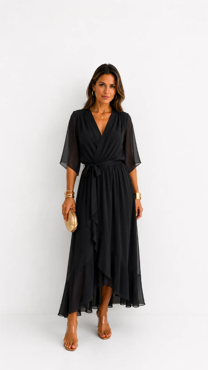 Plissée – Robe Plissée en Mousseline
