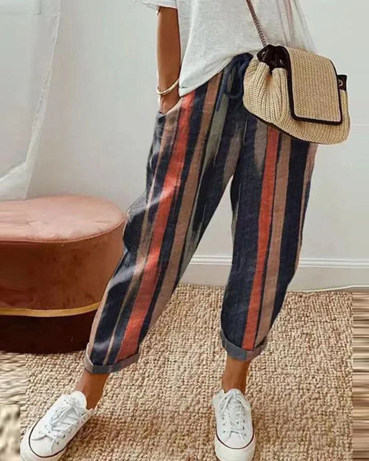 Zoé – Pantalon en Lin Casual à Poches