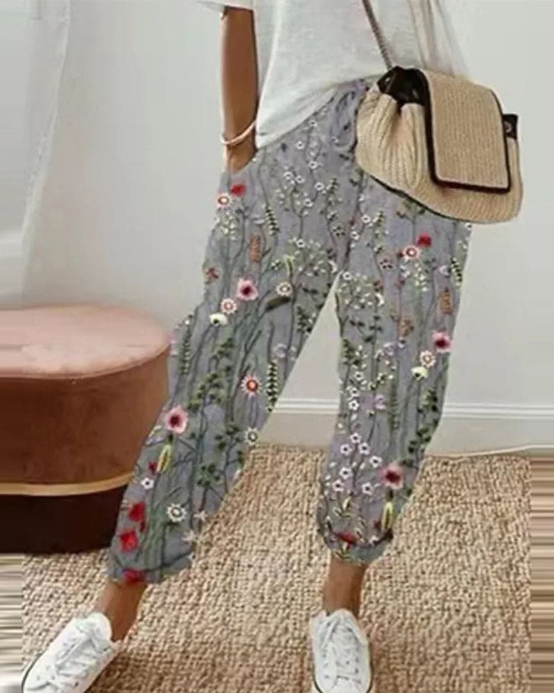 Zoé – Pantalon en Lin Casual à Poches